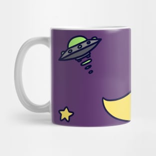 Moon and UFO Mug